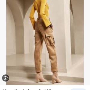 Banana Republic Vegan Suede Cargo Pant In whisky